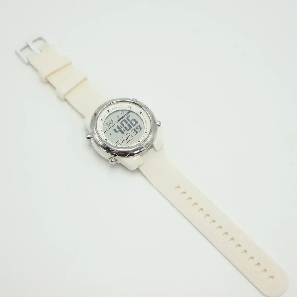 Relic by Fossil White Digital Watch 42mm Alarm Chrono Silicone w New Battery